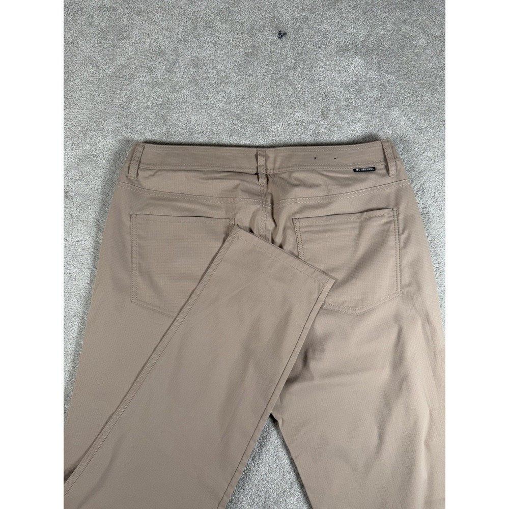 Linksoul Icon Tour Golf Ripstop Pants Men 33x32 Tan Felton Slim Fit Tapered Nwot